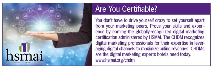 Digital Certification for hotel staff advert
