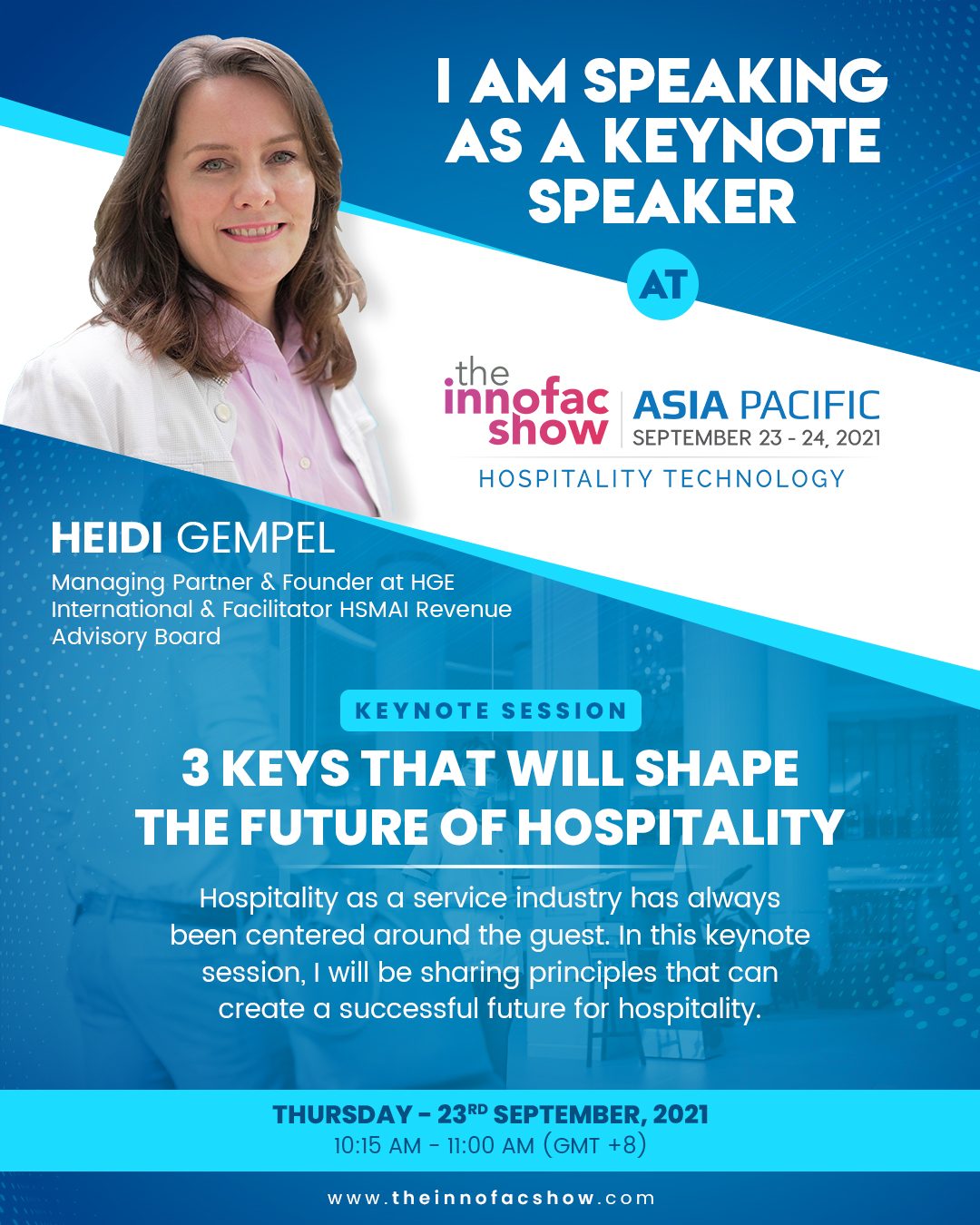 Innofac Show - Heidi Genpel keynote speaker